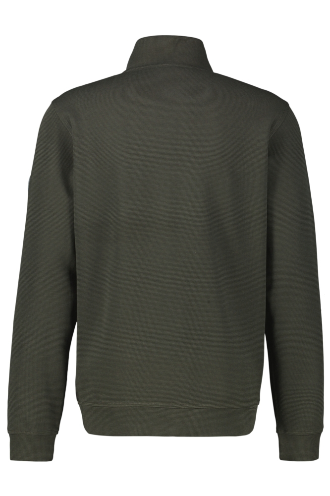SWEATJACK VAN ZACHTE GESTRUCTUREERDE KWALITEIT2584503 661 NORDIC OLIVE